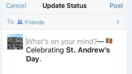 Scoțienii, îndemnați de Facebook să marcheze St Andrew's Day prin steagul României