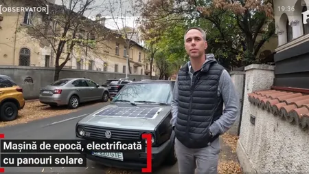 Ideea ingenioasă a unui bucureștean: și-a transformat Golf-ul 2GTI într-un vehicul electric. Mașina are autonomie de 100 de kilometri