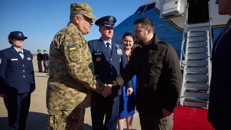Vizită istorică în SUA! Volodimir Zelenski a aterizat la Washington