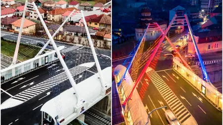 Pod impresionant, inaugurat la Blaj de Ziua Naţională a României. Investiţia a fost de 3 milioane de euro