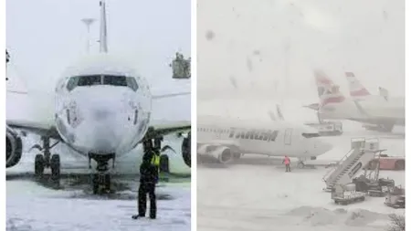 Ninsorile afectează și zborurile din România. CNCAB anunță ce se întâmplă pe aeroportul Otopeni