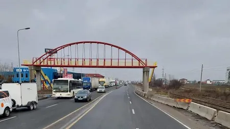 Gafă de proporții! Pasarela de pietoni de pe Centura Capitalei a fost construită greșit. Explicațiile CNAIR