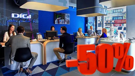 Românii pot beneficia de 50% reducere la serviciile DIGI! Oferta mai este valabilă doar câteva zile