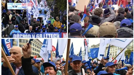 VIDEO. Reforma pensiilor devine subiect de revoltă la nivel internațional. Oamenii din Cehia au ieșit în stradă după ce au aflat la ce vârstă ies la pensie