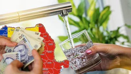 În ce județe plătesc cel mai mult românii pentru apă potabilă și canalizare. Cea mai scumpă apă curge la robinete în Brăila!