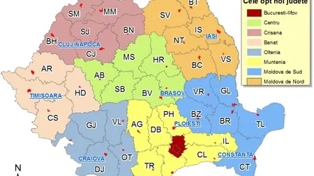 Cum ar putea România să rămână doar cu 15 județe. Harta se poate schimba radical