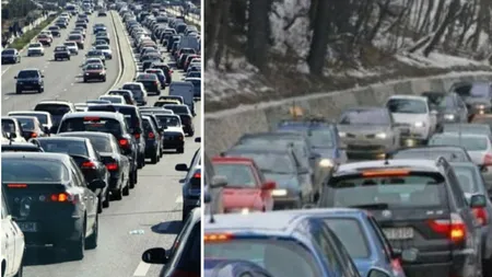 A început infernul pe străzile din România. Traficul pe Valea Prahovei este complet paralizat
