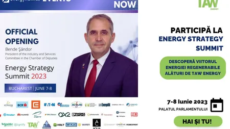 Vino la Energy Strategy Summit și descoperă viitorul energiei regenerabile alături de TAW Energy!