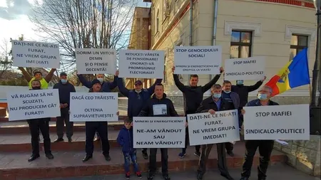 Încă o categorie de români a ieșit în stradă! Minerii de la CE Oltenia au intrat în greva foamei. Ce au cerut greviștii, în urma negocierilor