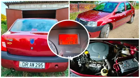 O Dacia Logan din 2007, cu doar 6.218 de kilometri în bord, arată țiplă și se vinde la super preț