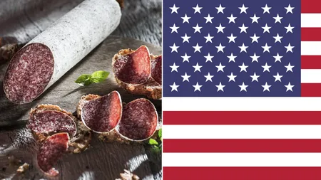 Salamul de Sibiu ajunge peste ocean! Acesta va fi vândut în magazinele din SUA foarte curând. Anual, peste 3000 de tone sunt vândute în Europa