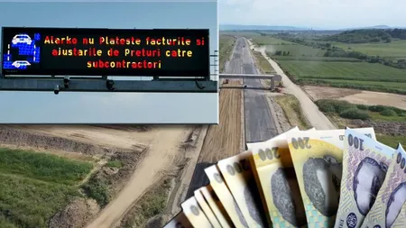 Situație fără precedent pe șantierul de pe Autostrada București! Întârzierile plății facturilor, afișate pe panouri. Constructorii protestează și îi reclamă electronic pe turcii de la Alsim Alarko