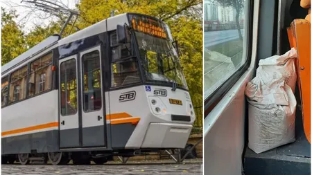Ce se află, de fapt, în sacii misterioși din tramvaiele STB. Mulți nu știu la ce folosesc și cât de importanți sunt