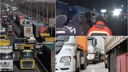Transportatorii și fermierii au blocat complet traficul! Care sunt rutele pe care nu se poate circula