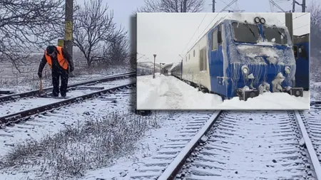 CFR anunță întârzieri la mai multe trenuri. Șinele de cale ferată sunt distruse de ger