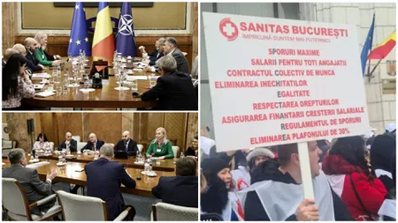 Salariile din Sănătate vor crește cu 15%, în două tranşe, anunță sindicaliştii Sanitas după negocierile de la Guvern