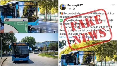 Imaginea STB, folosită într-o nouă escrocherie pe internet. Un card care poate fi folosit pentru călătorii gratuite în București este promovat pe rețelele de socializare