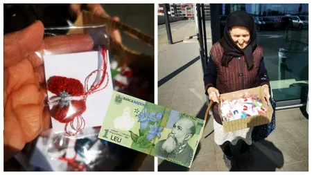 Ea este tanti Maria, bătrânica de 90 de ani care vinde MĂRȚIȘOARE cu 1 leu ca să pună o pâine pe masă. ”Sunt absolut minunate”