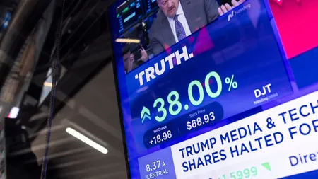 Trump dă lovitura pe Wall Street. Preţul acţiunilor companiei de social media Trump Media & Technology Group a crescut cu peste 50%