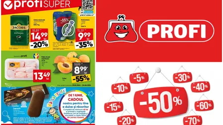 Oferte de nerefuzat la Profi în perioada 29 mai - 11 iunie! Metoda simplă prin care poți primi înghețată gratuită
