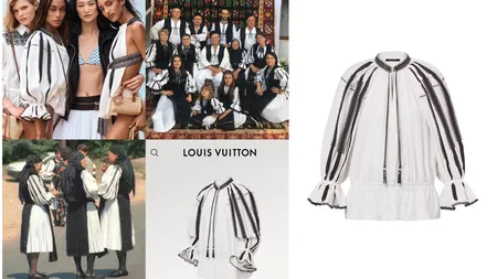 Acuzații grave la adresa casei de modă Louis Vuitton! Compania ar fi copiat portul tradițional românesc. Ce spun reprezentanții