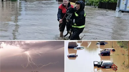 HARTĂ. Alertă meteo de ploi torențiale și vijelii. 27 de județe ale țării sunt sub vizate de furtună și inundații masive