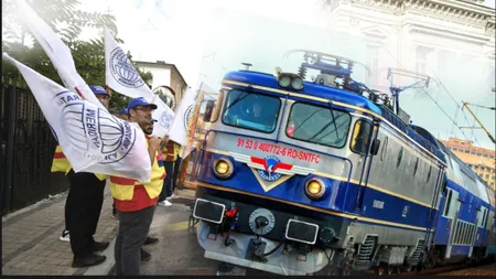 Sindicaliștii din transportul feroviar protestează! Legea nu îi avantajează