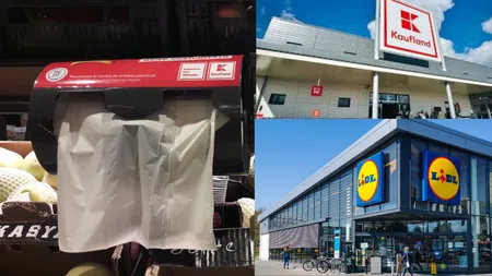 Scandal la marile supermarketuri! Românii, taxați suplimentar pentru pungile de plastic la fructe și legume
