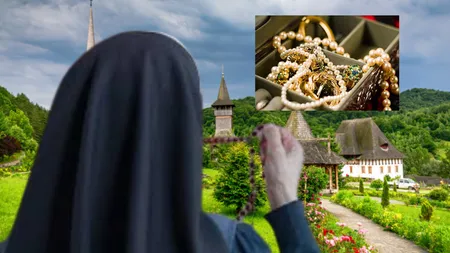 Stareța unei mănăstiri a furat bijuterii și obiecte sacre de 80.000 de euro pentru a-și alimenta stilul de viață extravagant!