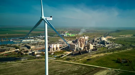 Primul parc eolian din România care alimentează direct o fabrică de ciment devine operațional în Medgidia