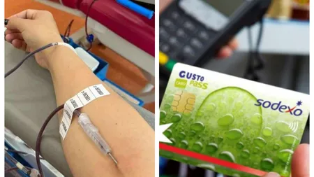 Bonuri de masă pentru donatorii de sânge. Statul îți ia înapoi cei 280 de lei și te lasă fără zile libere dacă faci această greșeală