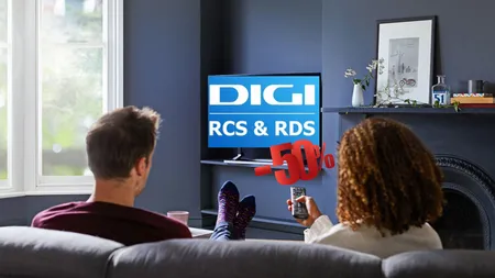Voucher de 50% reducere oferit de Digi RCS-RDS pentru toți clienții din România. Codul care trebuie folosit