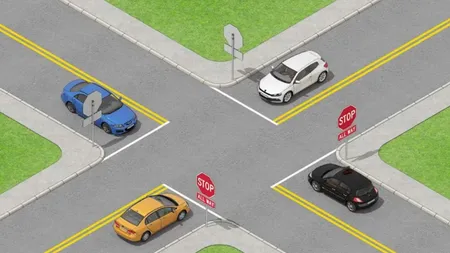 Test rutier pentru șoferii experimentați. Ce mașină ar trebui să treacă prima prin intersecție