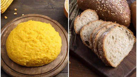 Mămăliga îngrășă mai puțin decât pâinea? Specialiștii au dezvăluit câte calorii au, de fapt, cele două