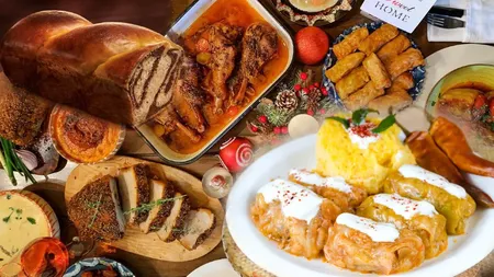 Cât costă să comanzi un meniu complet pentru ziua de Crăciun. Vedetele sunt sarmalele şi friptura de porc