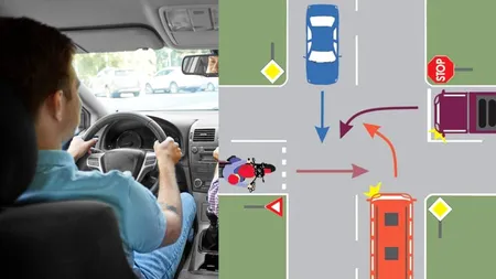 Ce mașină va putea trece prima prin intersecție? Testul care dă dureri de cap multor soferi