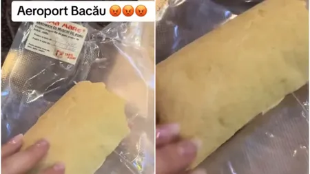 Bătaie de joc pe aeroportul din Bacău. Ce a găsit o turistă într-un sandwich pe care a plătit 30 de lei: Cam așa arată
