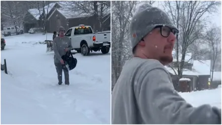 Cum a ajuns un livrator de pizza să primească 42.000 de dolari. Tânărul a mers prin ninsoare pentru a livra o comandă, iar un polițist l-a postat pe internet