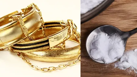 Cum să-ți cureți bijuteriile din aur rapid și natural cu bicarbonat de sodiu