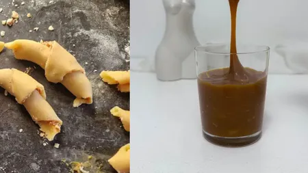 Cornulețele care cuceresc internetul. Rețeta simplă cu caramel sărat care te va cuceri