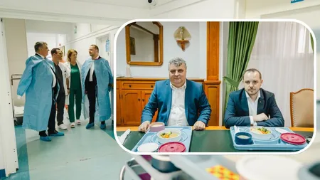 Ministrul Sănătății, Alexandru Rogobete, ia masa cu pacienții internați la Spitalul Clinic Județean de Urgență Târgu Mureș