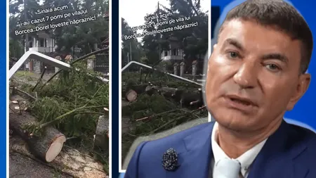 Casa de vacanţă a lui Cristi Borcea, devastată de furtuna care a făcut ravagii în Sinaia. Imagini apocaliptice