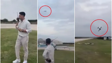 Avion de mici dimensiuni prăbușit la câteva secunde după ce a avut loc o cerere în căsătorie. Cei doi ocupanți ai aparatului sunt în stare gravă