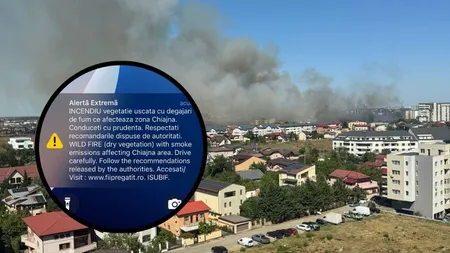 UPDATE Incendiu de proporții în Chiajna! Autoritățile au emis Ro-Alert FOTO