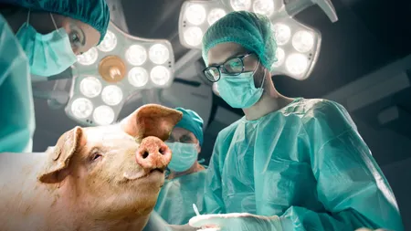 Premieră în medicină: China a reușit să transplanteze un plămân de porc la un pacient aflat în moarte cerebrală