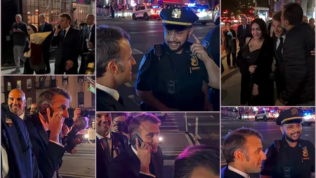 Emmanuel Macron, nevoit să meargă pe jos la New York. Traficul era bocat pentru președintele Trump