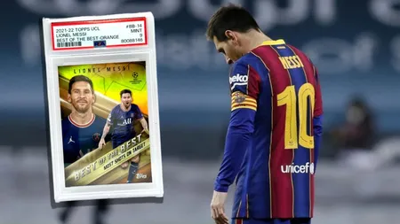 Suma colosală pentru care s-a vândut un abțibild cu Messi. Este primul cartonaș de fotbal care ajunge la acest nivel fabulos