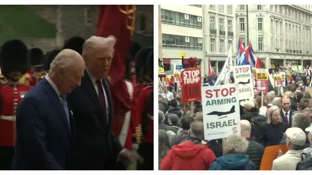 Vizita lui Trump în Regatul Unit, între fastul de la Windsor și protestele din centrul Londrei