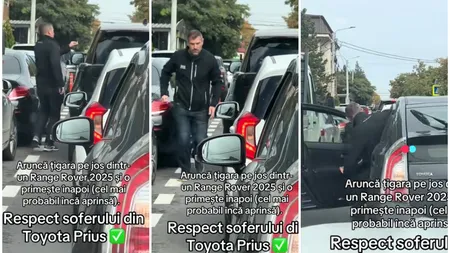 Lecție de civilizație în traficul din București! Un conducător auto l-a scăpat pe șoferul unui Range Rover de o amendă de 2.000 de lei. VIDEO