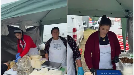 Cu cât a ajuns să vândă mama Geta 1 kilogram de brânză proaspătă, la târg: Produse tradiționale adevărate